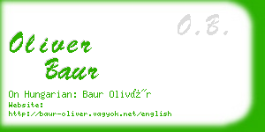 oliver baur business card